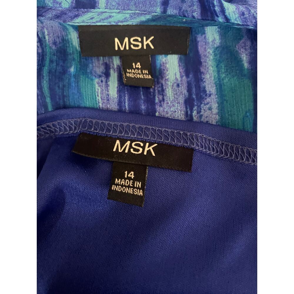 MSK Blue ruffle dress size 14 - Picture 7 of 8
